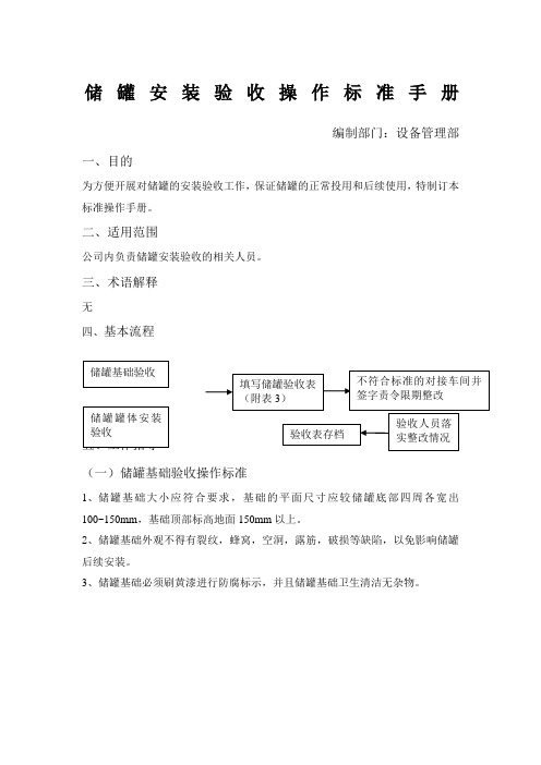 储罐安装验收标准操作手册