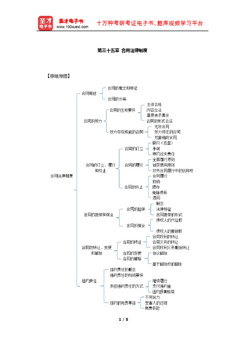 经济师《经济基础知识(中级)》高频考点(合同法律制度)【圣才出品】