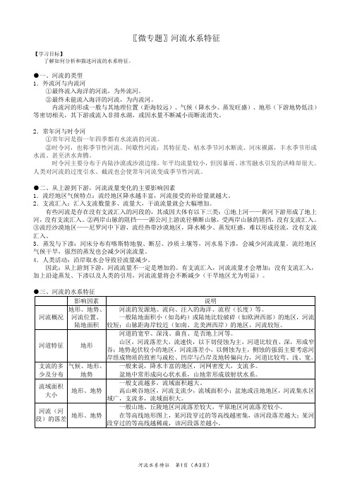 学案9：2.3(微专题)河流水系特征