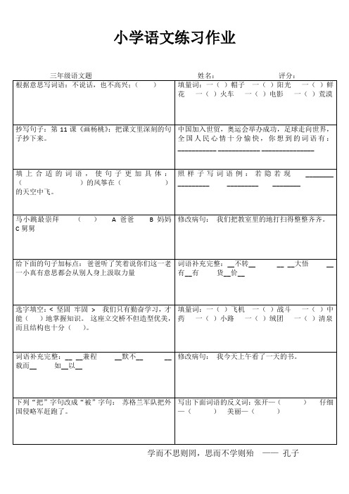 小学三年级语文精作细练IV (94)