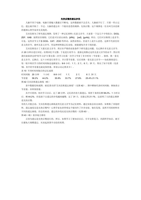 有趣的心理学实验(二)——记忆实验⑺