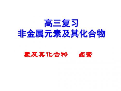 复习精品课件高三复习氯气及其化合物-卤素