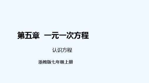 5.1  认识方程  课件(共21张PPT)