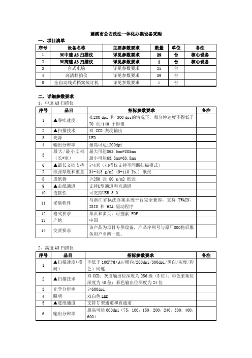 慈溪公安政法一体化办案设备采购