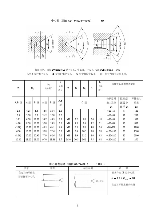 机械制图中心孔