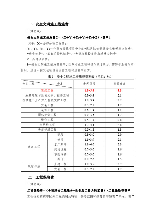 安全文明施工措施费内容