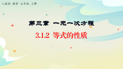 3.1.2等式的性质  课件 2023—-2024学年人教版数学七年级上册