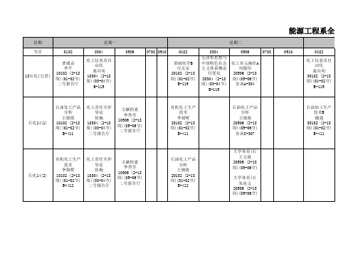 能源工程系全校性总课表 2015-2016-2 (1)