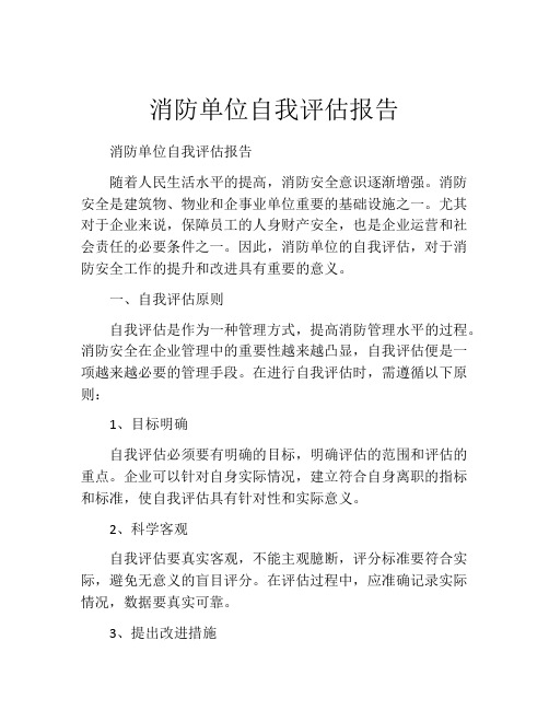 消防单位自我评估报告