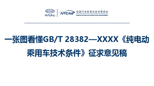 一张图看懂GBT 28382—XXXX《纯电动乘用车技术条件》征求意见稿