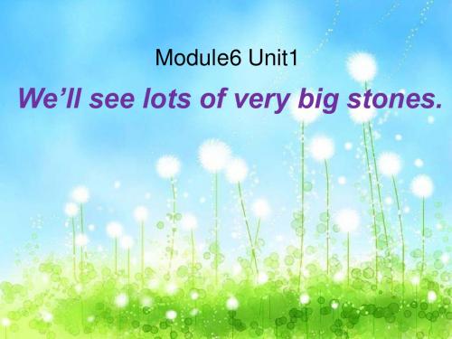 外研版(一起)五年级下册Module 6 Unit 1《We’ll see lots of very big stones》ppt课件1