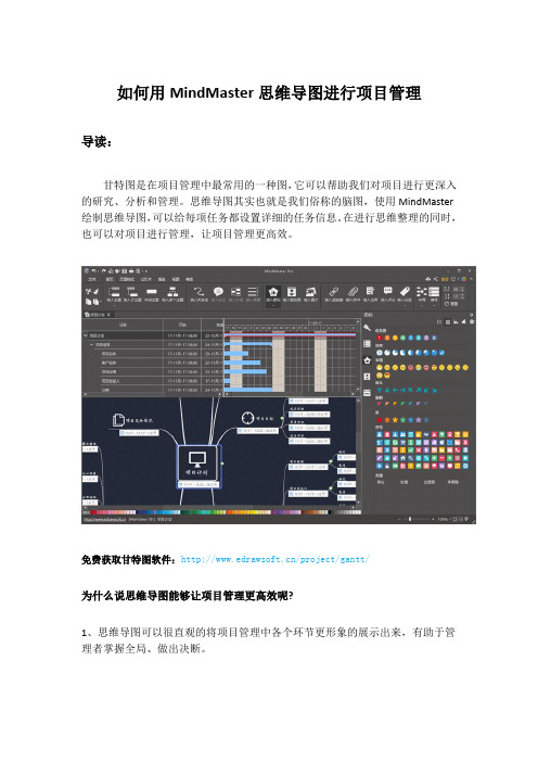 如何用MindMaster思维导图进行项目管理