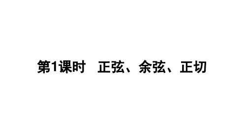 1-1-1  正弦、余弦、正切  2022-2023学年浙教版九年级下册