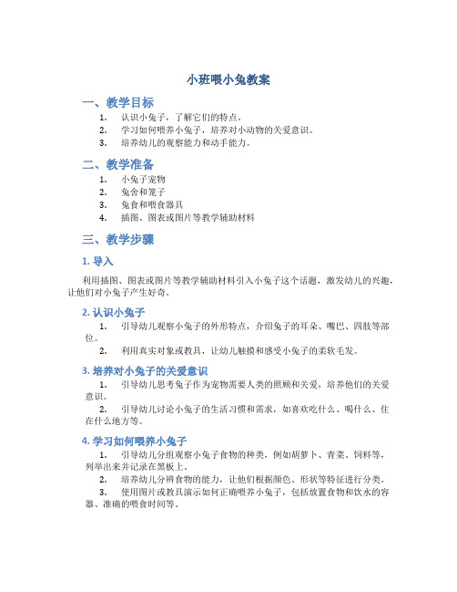 小班喂小兔教案