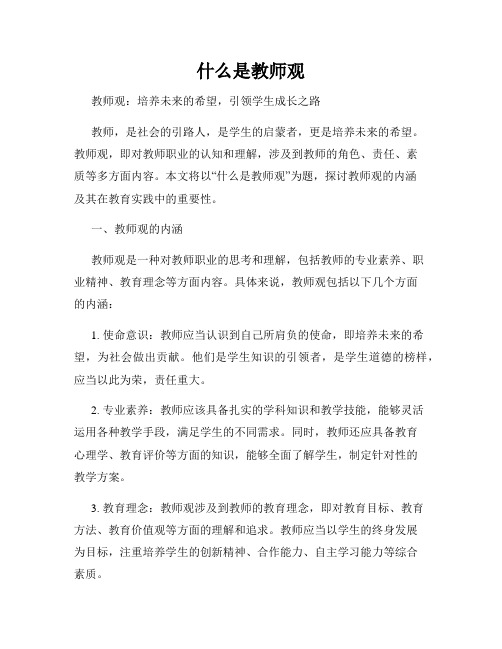 什么是教师观