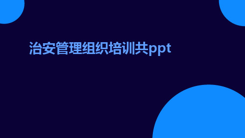 治安管理组织培训共ppt