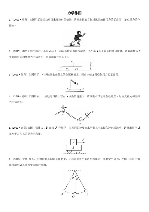 2020年中考物理专题小测：力学作图