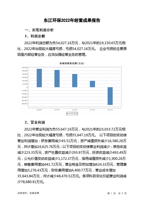 002672东江环保2022年经营成果报告