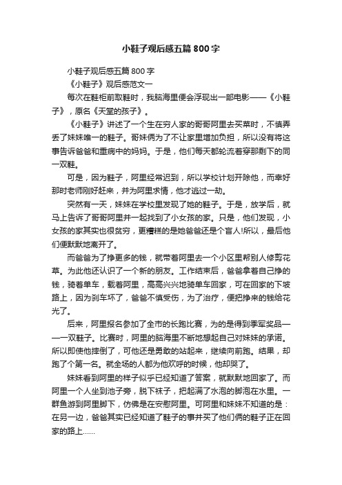 小鞋子观后感五篇800字