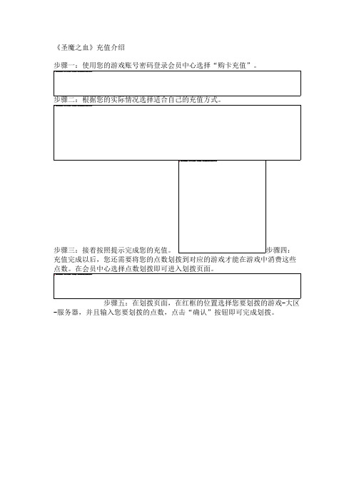 《圣魔之血》充值介绍