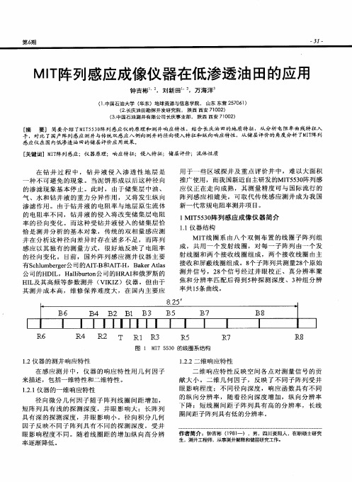 MIT阵列感应成像仪器在低渗透油田的应用