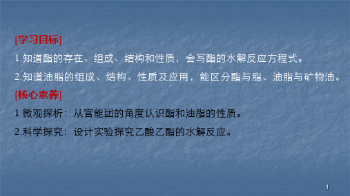 重要的有机化合物饮食中的有机化合物酯和油脂ppt课件