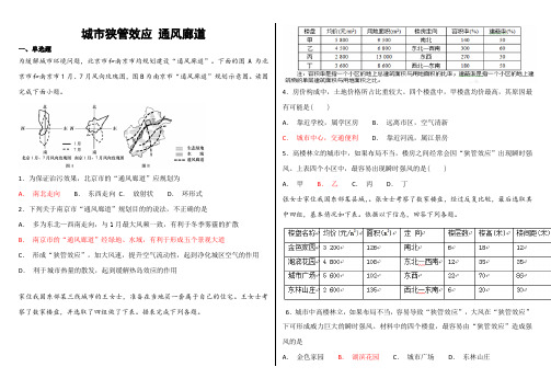 高三地理微专题 通风廊道,城市狭管效应