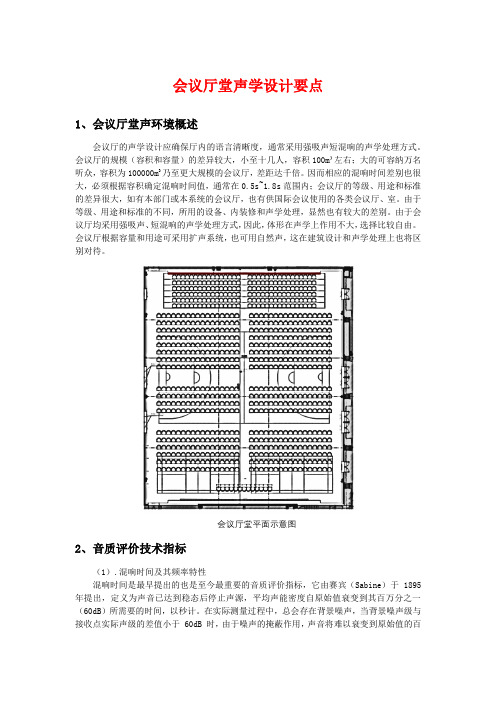 会议厅堂声学设计要点