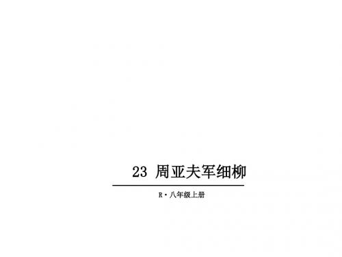 八年级语文上册第六单元23周亚夫军细柳课件新人教版