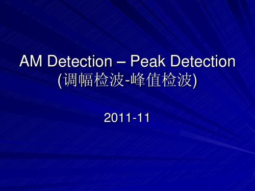 Peak Detection