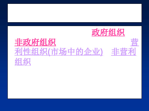 非营利组织概述课件