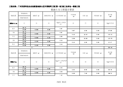 箱涵钢筋算量