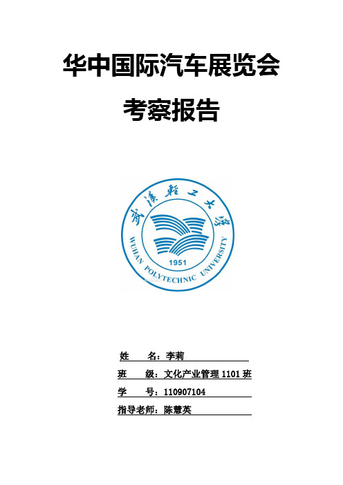 2014华中车展调研报告剖解