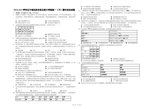 2018-2019学年辽宁省沈阳市东北育才学校高一(下)期中历史试卷(解析版)