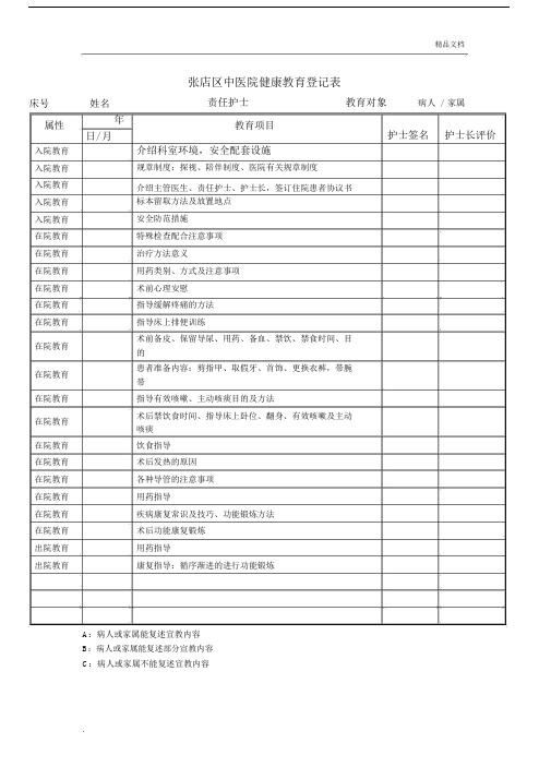 健康教育登记表(修改).docx