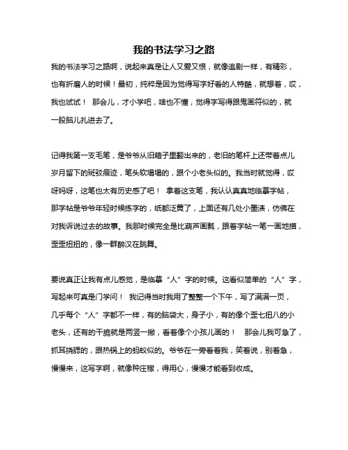 作文《我的书法学习之路》