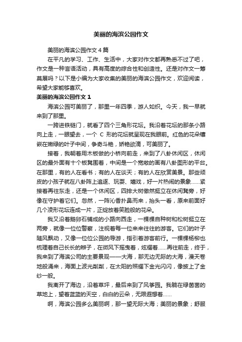 美丽的海滨公园作文4篇