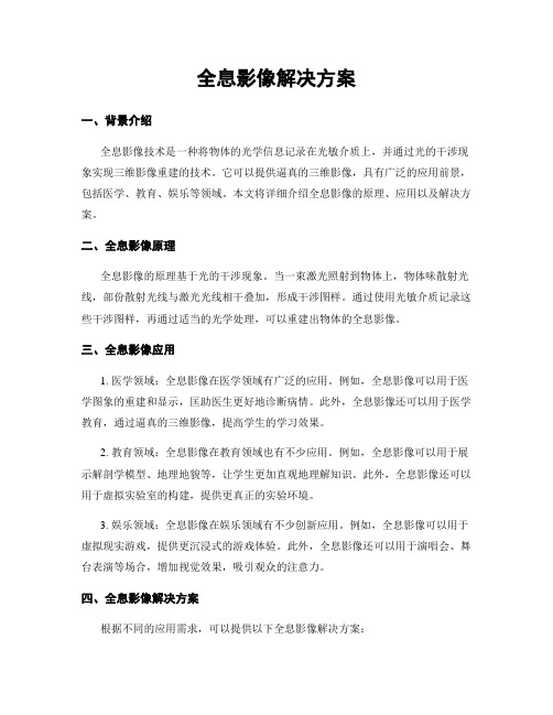 全息影像解决方案