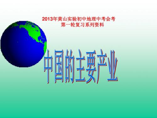 黄山实验初中复习课件中国的主要产业复习