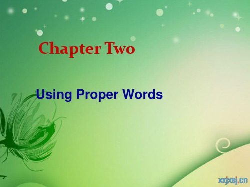 Chapter2 Using Proper Words(1)