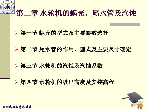 第二章 水轮机的蜗壳、尾水管及气蚀