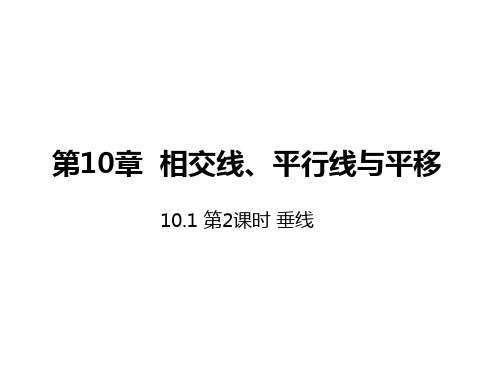 2020-2021学年沪科版七年级下册10.1   第2课时  垂线课件