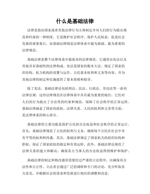 什么是基础法律