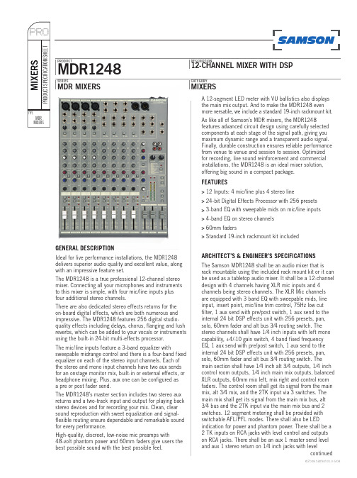 SAMSON MDR1248 技术手册