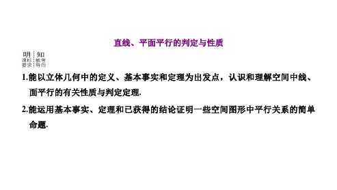 高三总复习数学课件 直线、平面平行的判定与性质