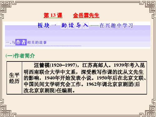 金岳霖先生ppt64(课件+课时跟踪检测+教学案,3份打包) 苏教版