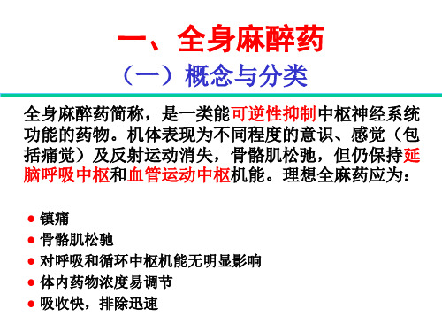 作用于中枢神经系统的药物