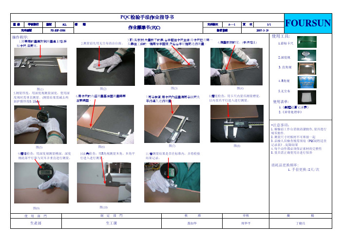 PQC检验手法作业SOP FS-SOP-0506