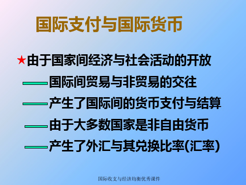 国际收支与经济均衡优秀课件