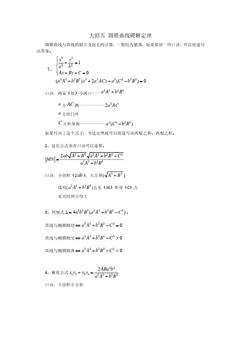 17. 【圆锥曲线篇】秒杀技巧硬解定理